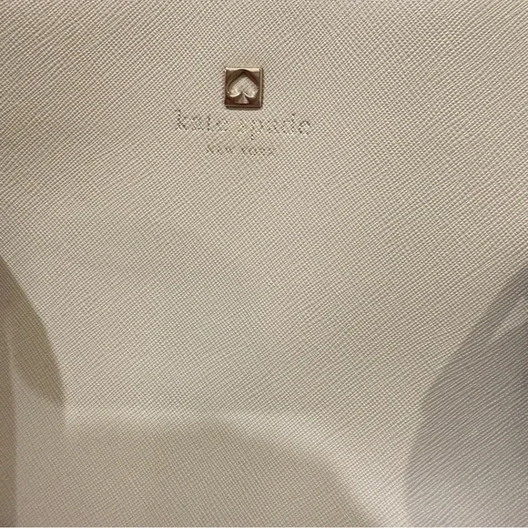 Kate Spade NY button closure work tote (black and cream) - Picture 2 of 8